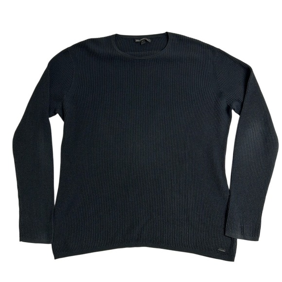 John Varvatos Other - John Varvatos Men's Long‎ Sleeve Waffle Knit Crewneck Black Size XL